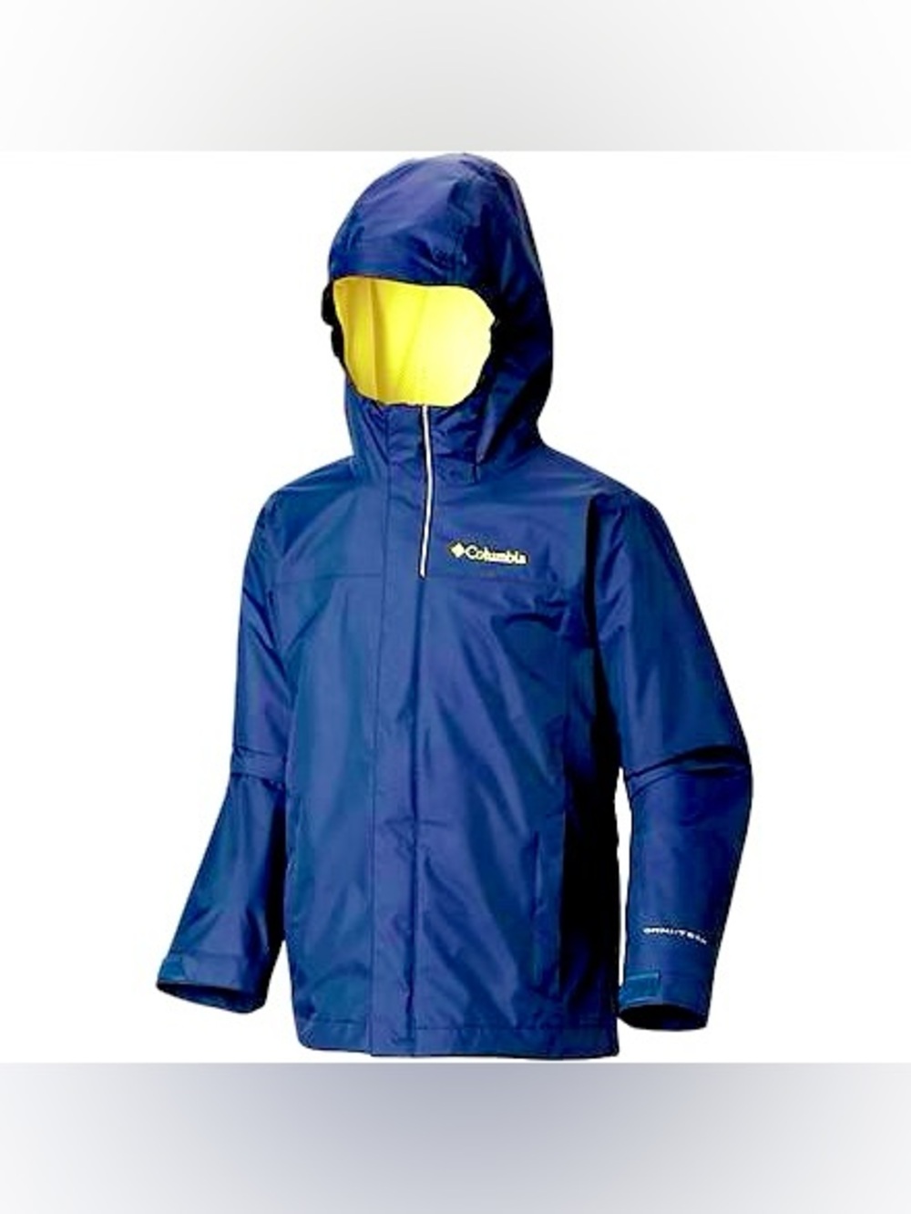 NWOT Columbia Watertight Navy Hooded Zip Up Windbreaker Rain Jacket size S Kids